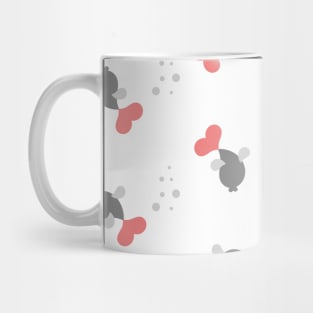 Abstract fish with heart shaped tail pattern Mug